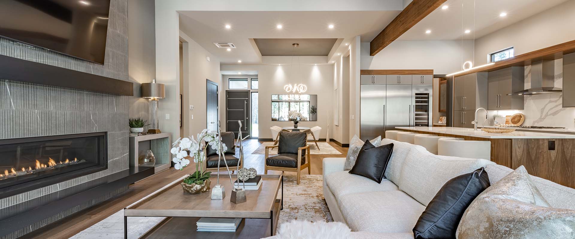 Professionally staged and photographed living room from a Parker Coulter Realty Ontario listing