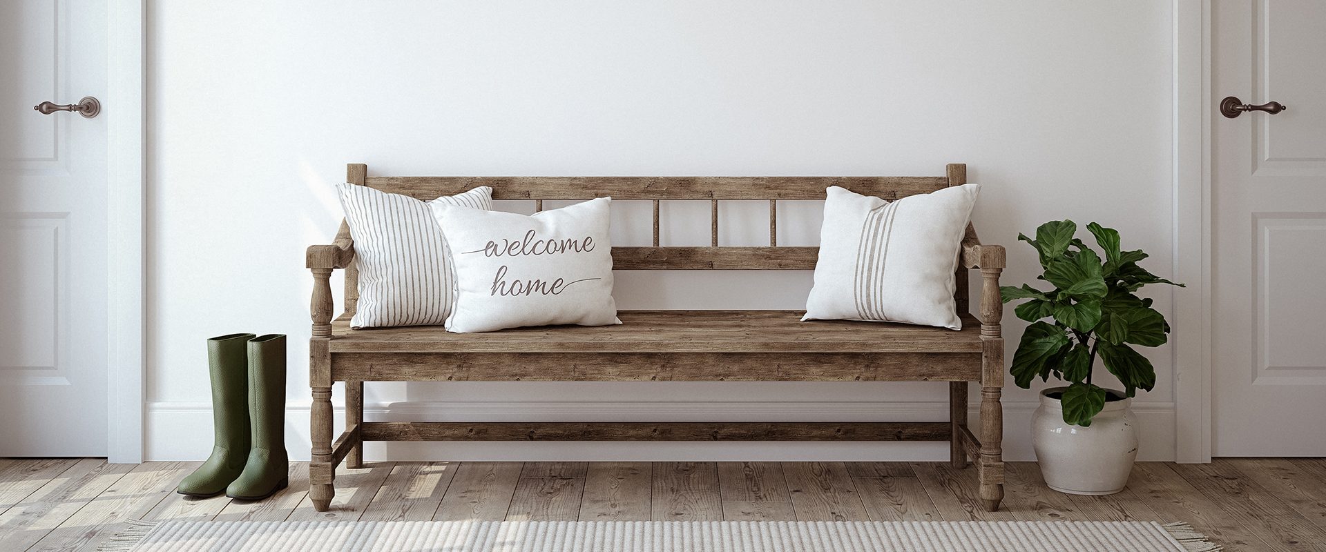 Welcome home bench