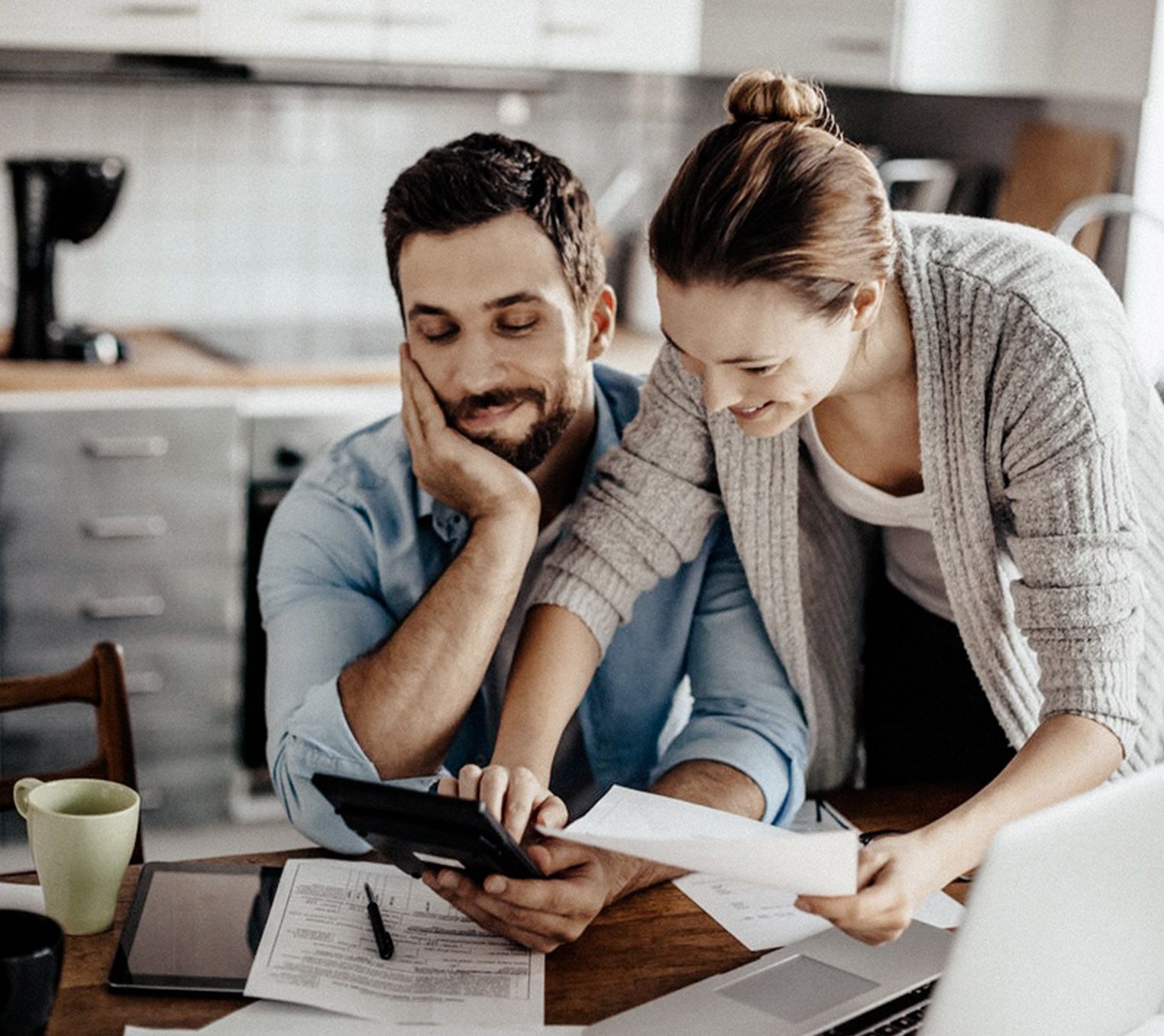 Couple in kitchen